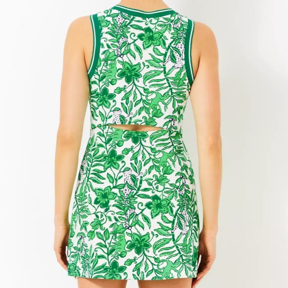 NWOT Lilly Pulitzer UPF 50+ Luxletic Kick Serve Dress FIDDLE LEAF GREEN Size M - Picture 7 of 13